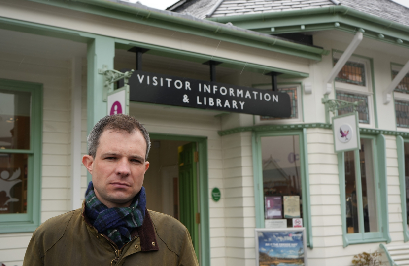 Andrew Bowie outside the Ballater Visitor Centre