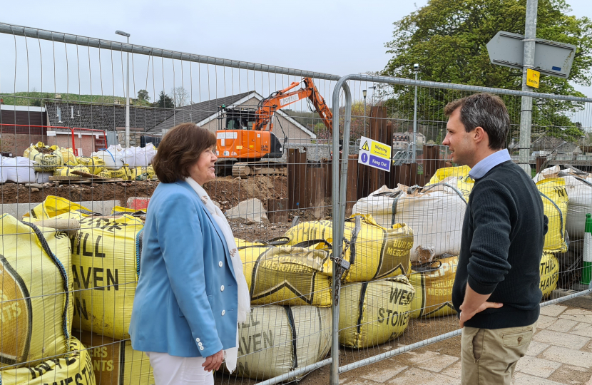 Andrew with Cllr Agnew in Stonehaven