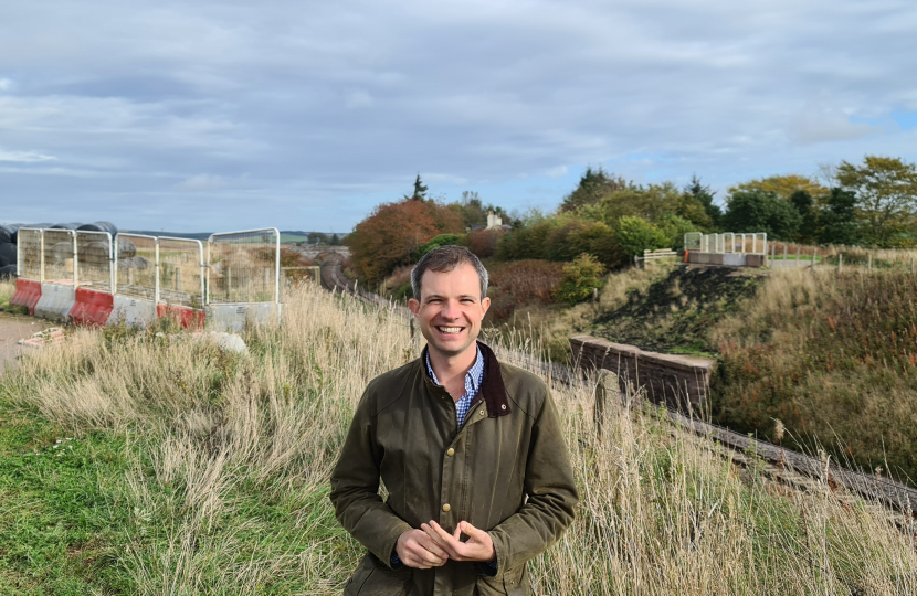 Andrew at the site of the demolished Abbeyton Bridge