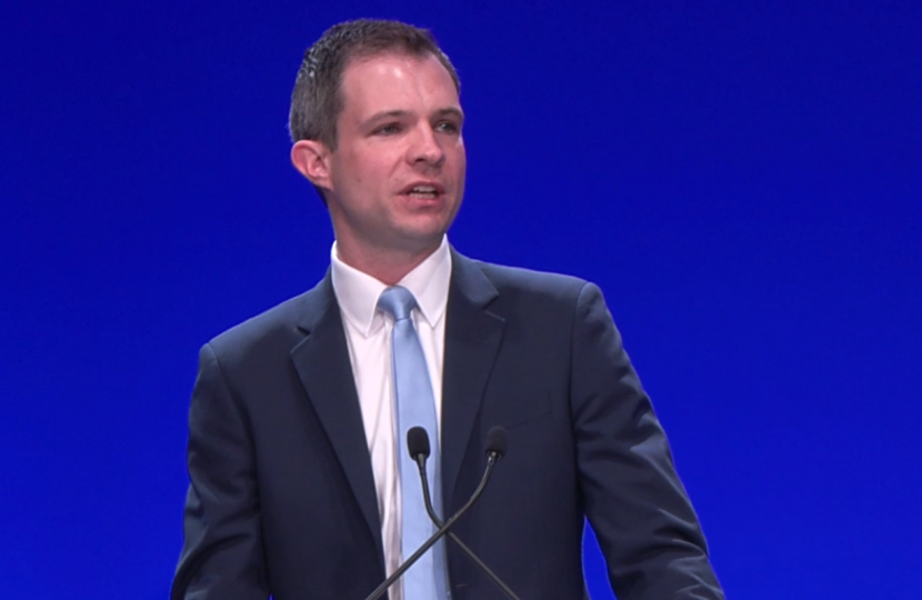 Andrew Bowie speaking at Scottish Conservative Conference 