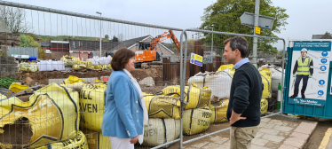 Andrew with Cllr Agnew in Stonehaven