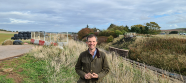 Andrew at the site of the demolished Abbeyton Bridge