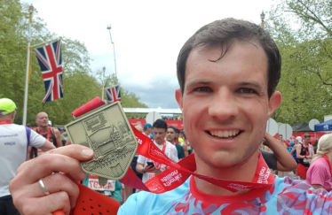 Andrew at the 2019 London Marathon